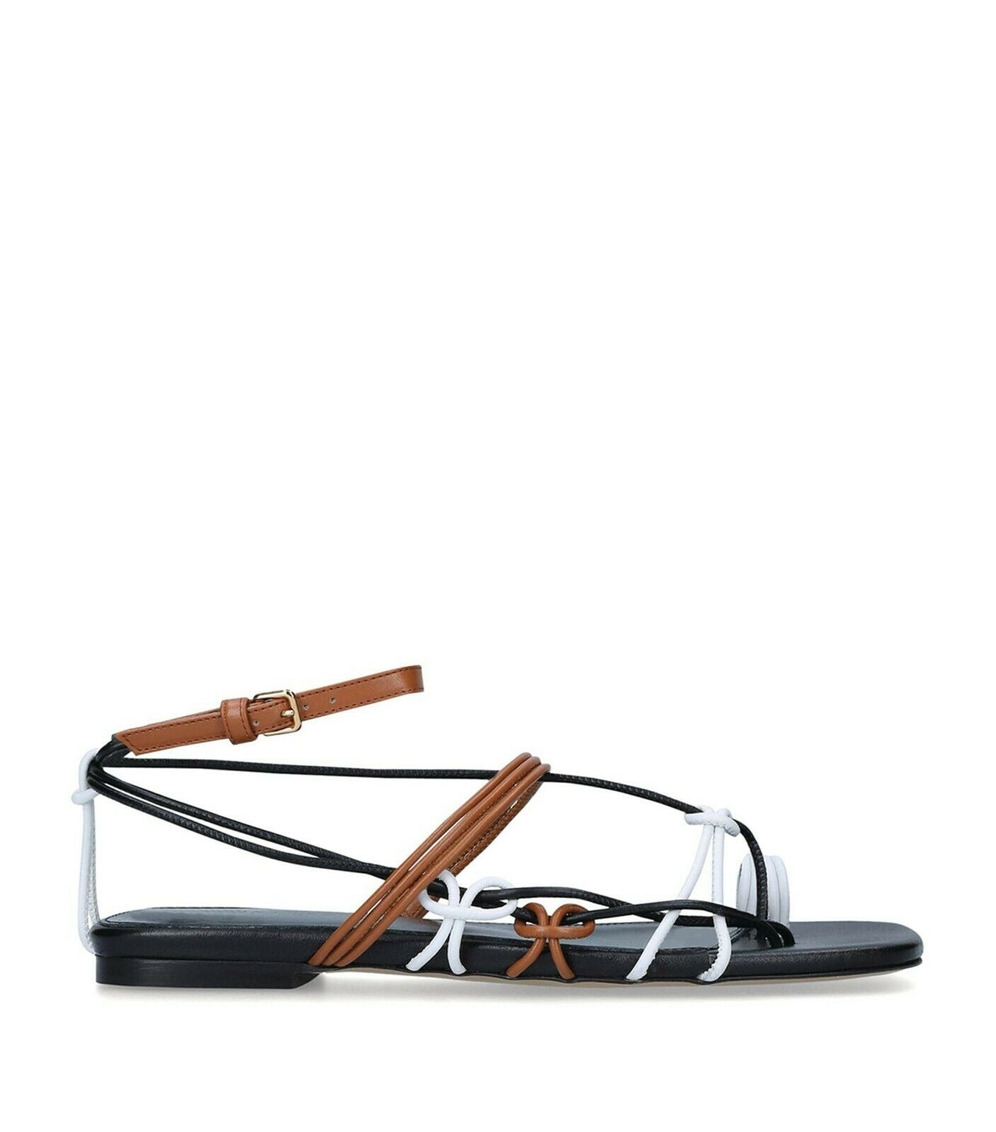 JW ANDERSON Leather Open Laced Flat Sandals