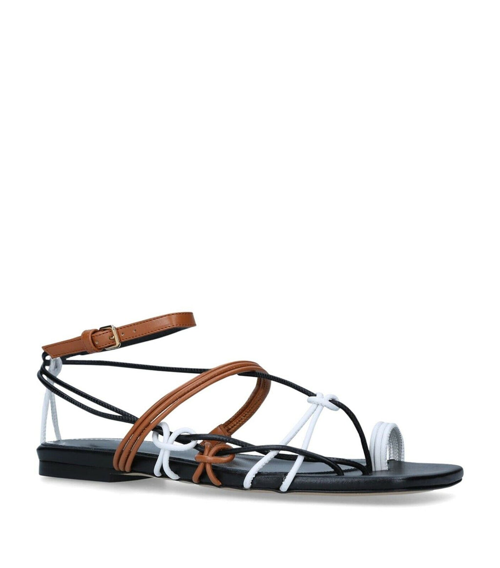 JW ANDERSON Leather Open Laced Flat Sandals