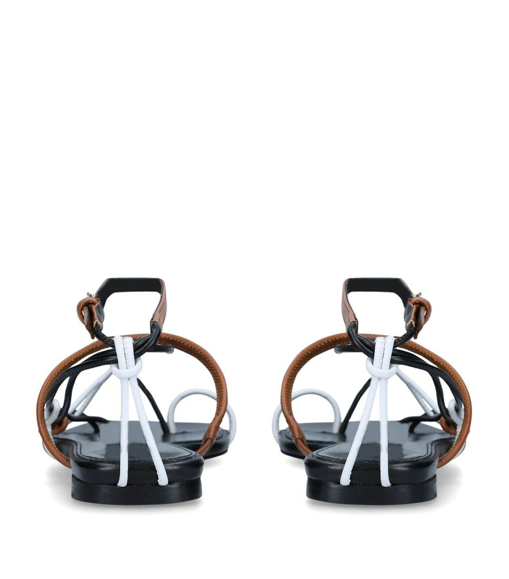 JW ANDERSON Leather Open Laced Flat Sandals