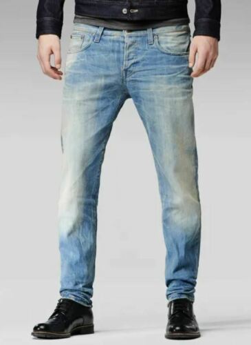 G-Star 3301 Low Tapered Hack Denim Light Aged Jeans