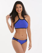 Seafolly Blue Tankini Tank Bikini Top High Neck Gigi Hadid - House Of Huntington