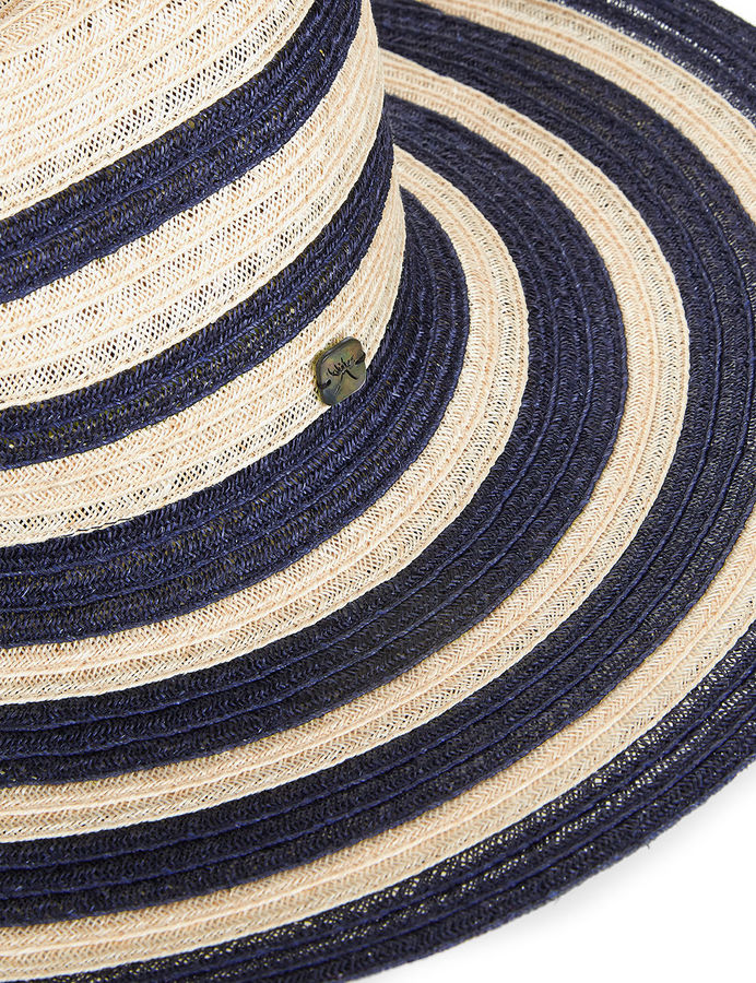Filù Hats Blue & Cream Stripe Summer Sun Fuji Hat - House Of Huntington