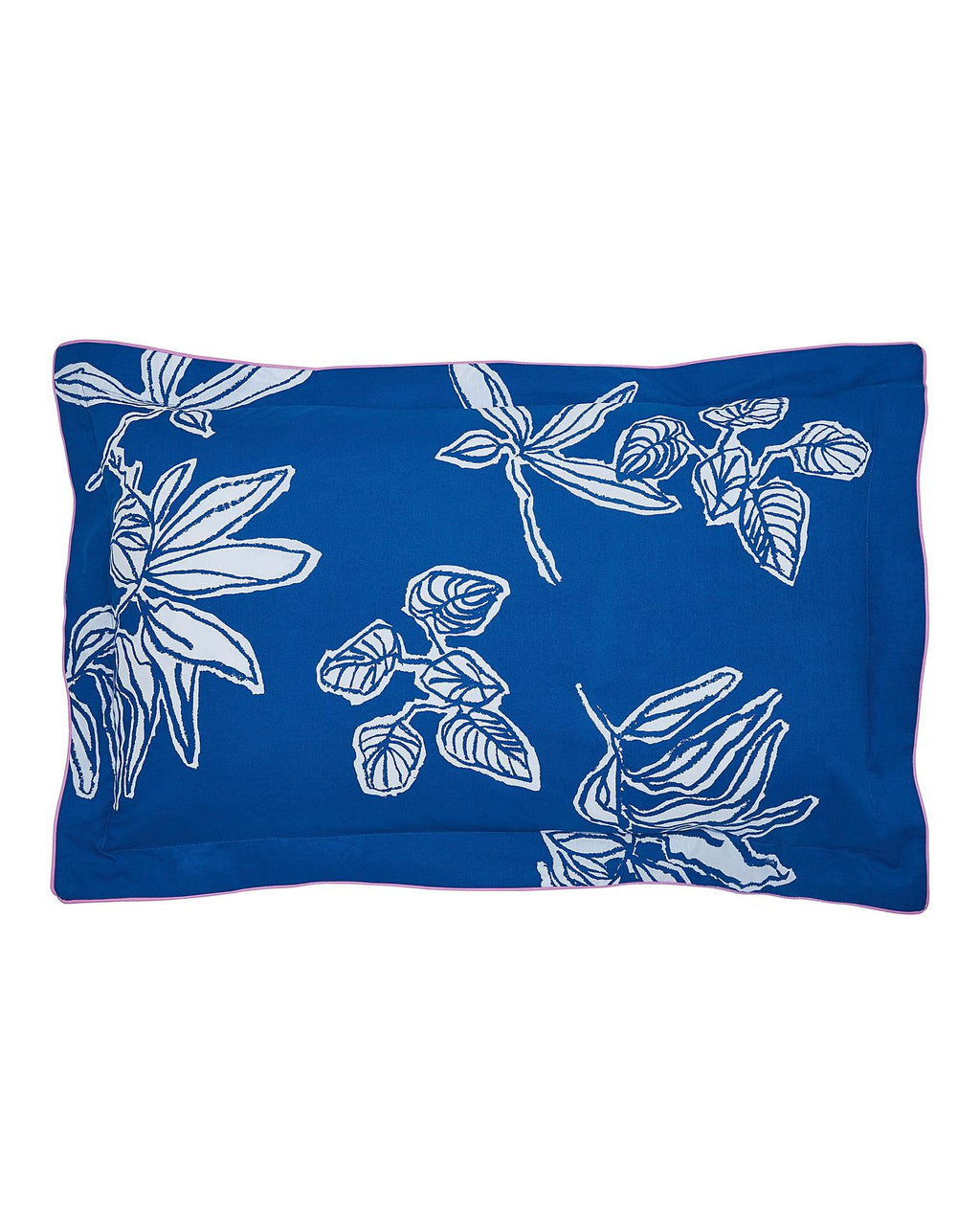 Joules Crayon Blue Leaf Floral Duvet Cover Set - House Of Huntington