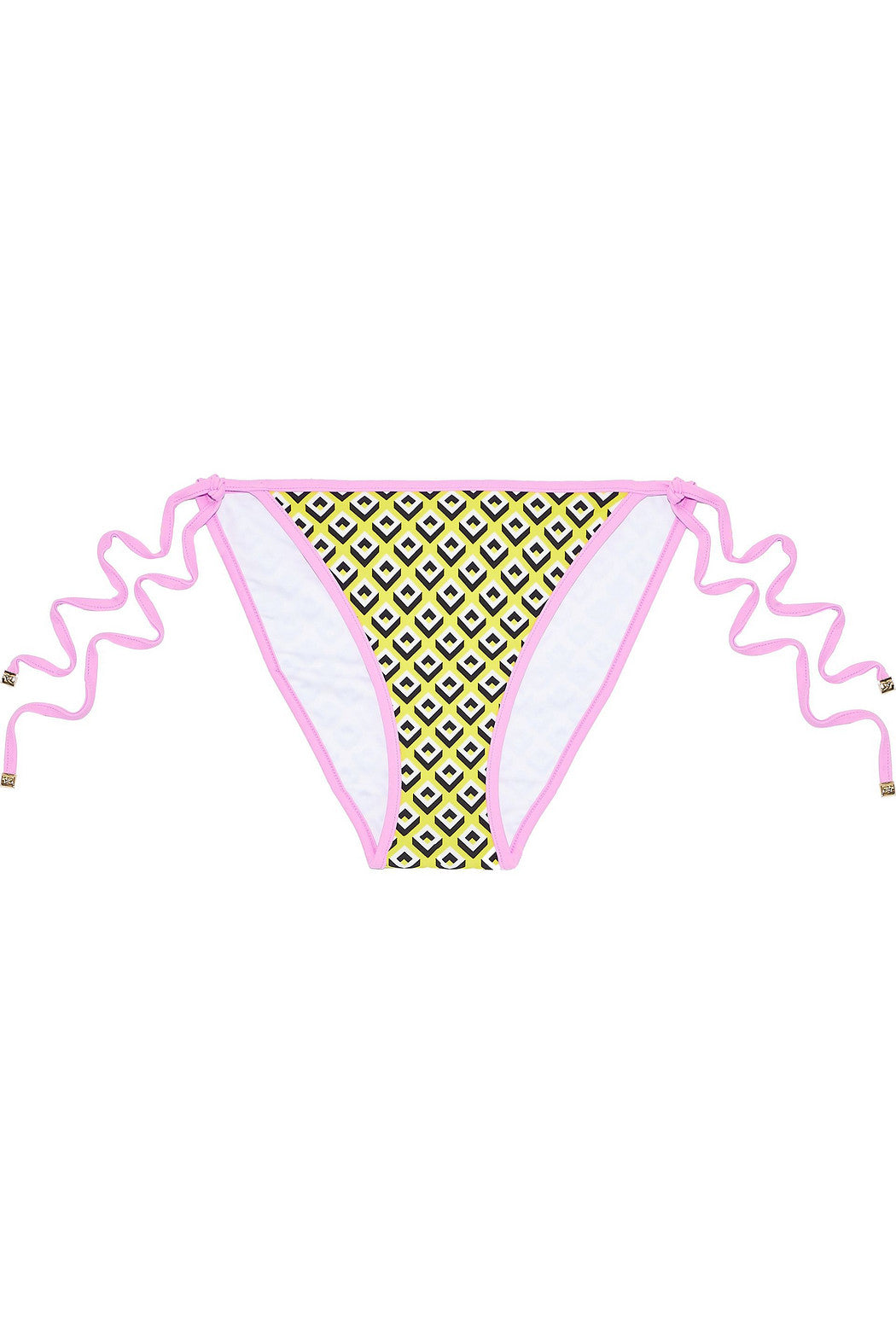 Diane Von Furstenberg DVF Yellow Kate Diamond Square Triangle Bikini - House Of Huntington