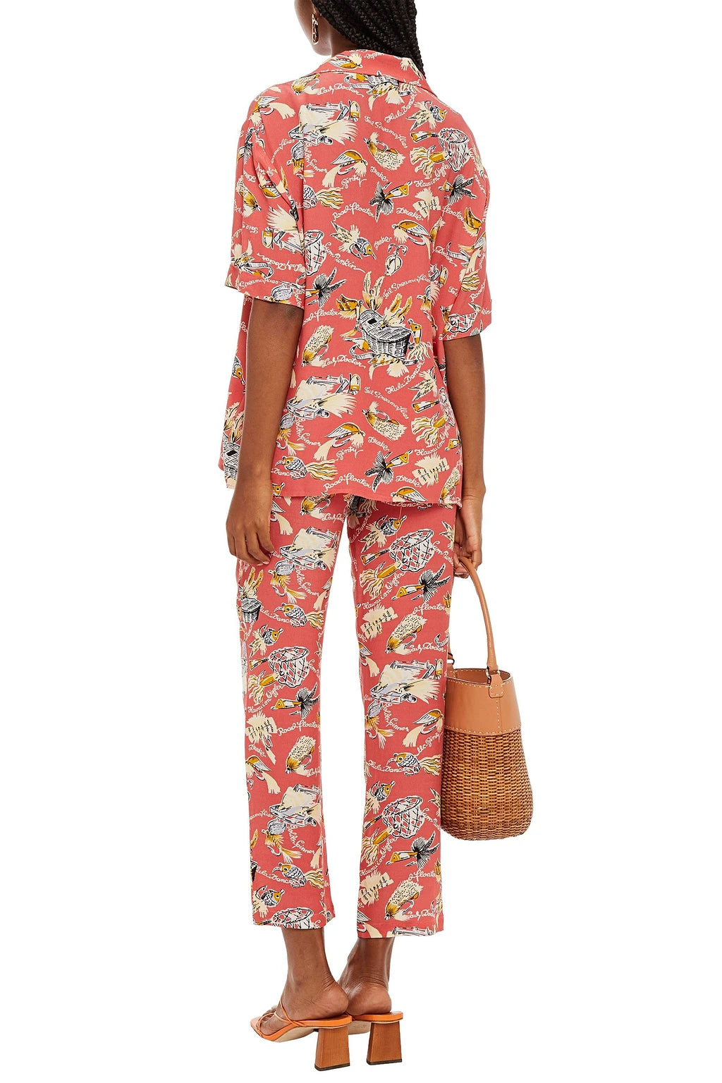 Antik Batik Hilo Blouse Red Hawaiian Fishing Shirt - House Of Huntington